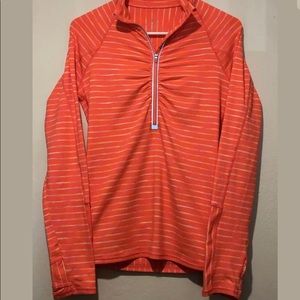 Athleta Elite Striped Half Zip. Size XS.